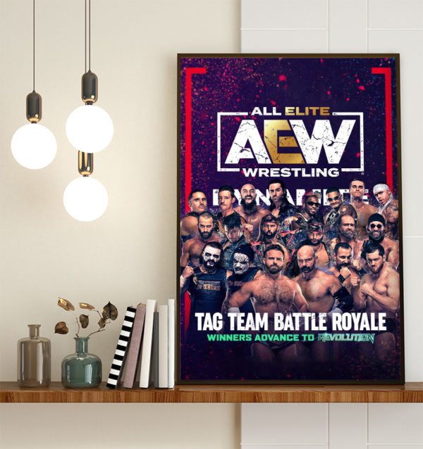 Tag Team Battle Royale Winner Advance To Revolution AEW Poster Canvas