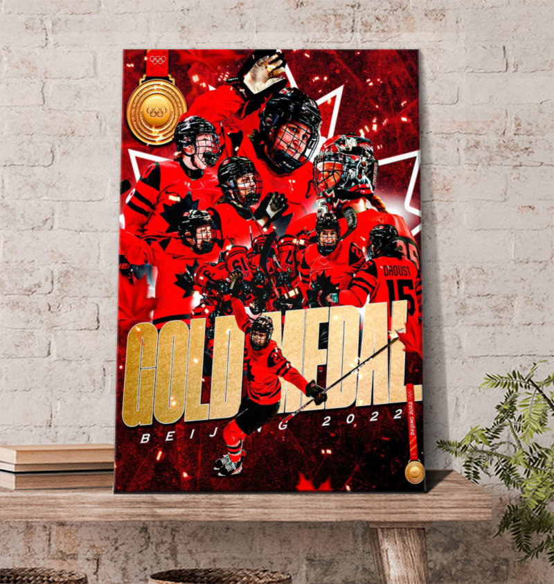 Team Canada Capture The Gold Medal Olympic Winter Games Poster Canvas Team Canada Capture The Gold Medal Olympic Winter Games Poster Canvas