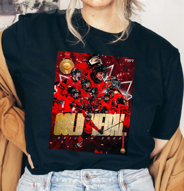 Team Canada capture the Gold Medal Olympic Winter Games T-Shirt
