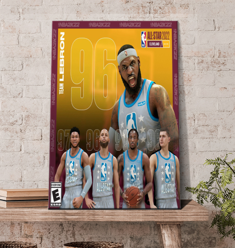 Team Lebron The NBA All Star 2022 Lineups Are Set Poster Canvas Team Lebron The NBA All Star 2022 Lineups Are Set Poster Canvas