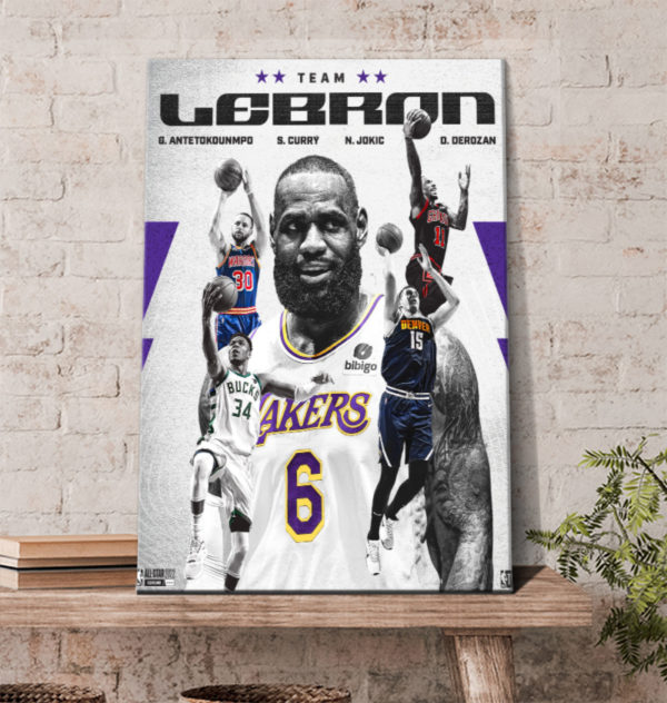Team Lebron The NBA All Star 2022 Poster Canvas