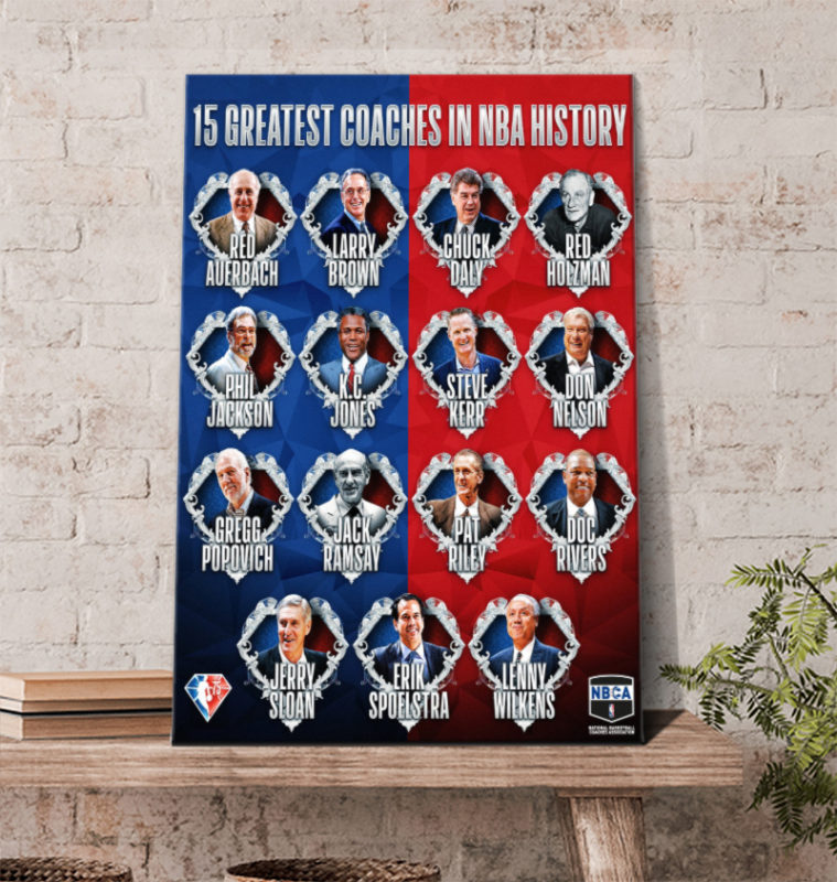 The 15 Greatest Coaches in NBA History NBA75 Canvas REVER LAVIE