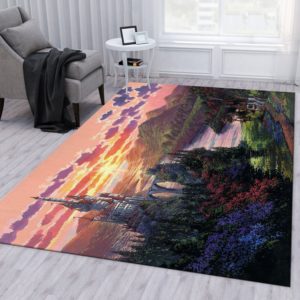 The Beauty In Beast Kingdom Disney Area Rug Carpet