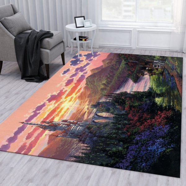 The Beauty In Beast Kingdom Disney Area Rug Carpet