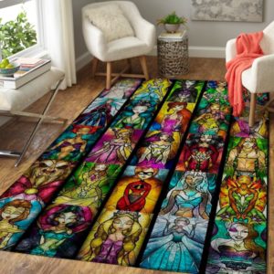 The Disney Female Characters Area Rug Carpet