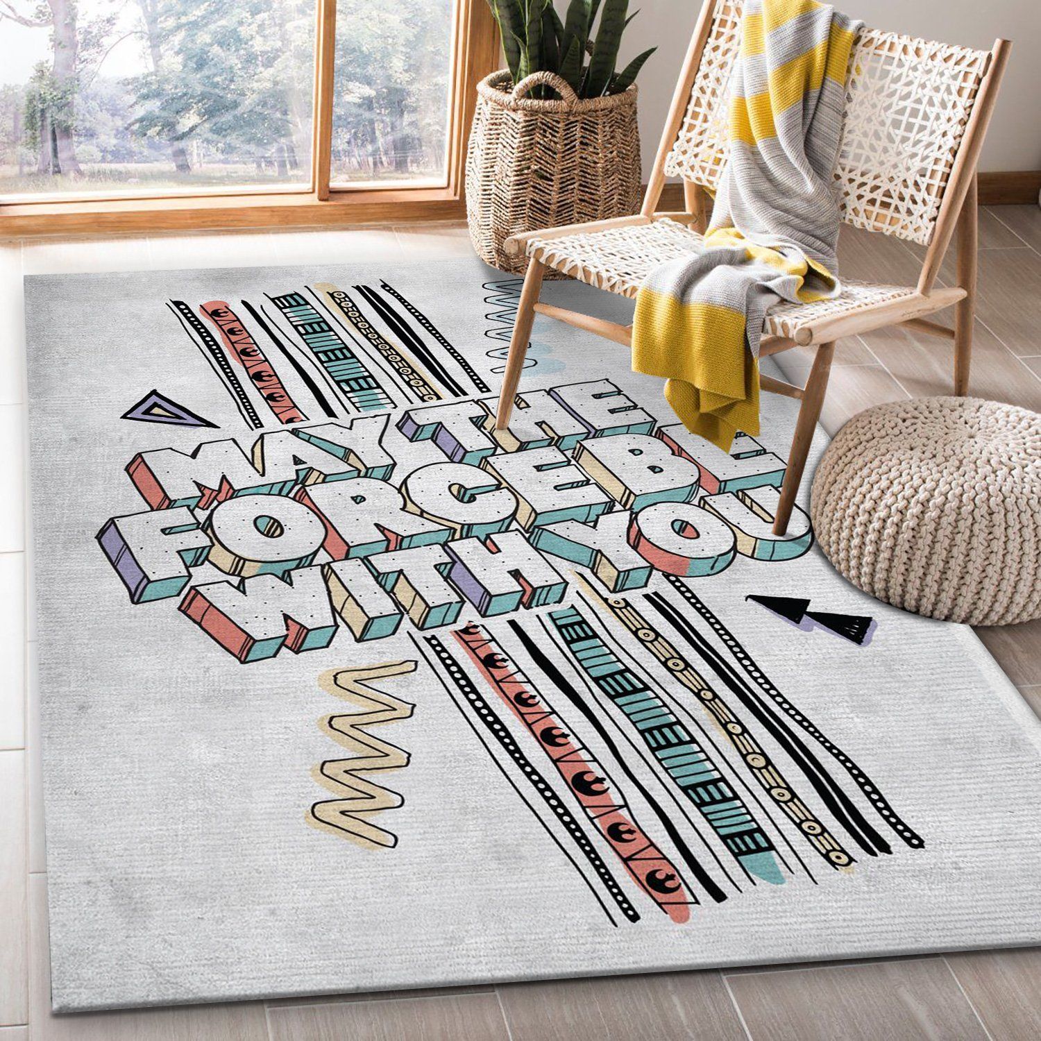 The Force Pattern Star Wars Area Rug Carpet The Force Pattern Star Wars Area Rug Carpet
