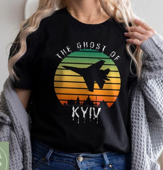 The Ghost Of Kyiv Ukraine Vintage T-shirt The Ghost Of Kyiv Ukraine Vintage T-shirt