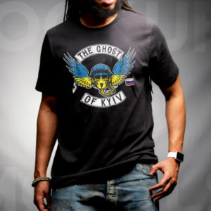 The Ghost Of Kyiv Wings Flag T-Shirt