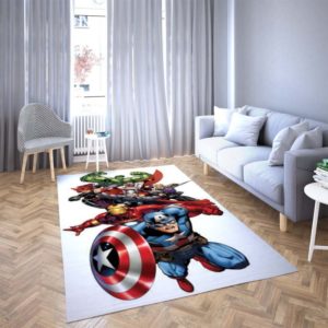 The Marvel Captain America Ironman And Hulk Area Rug Carpet