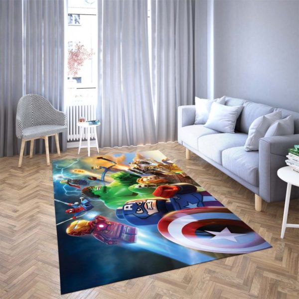 The Marvel Captain America Lego Spiderman Area Rug Carpet