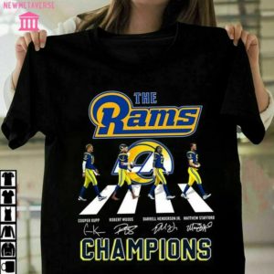 The Rams Champions Super Bowl 2022 Signature T-Shirt