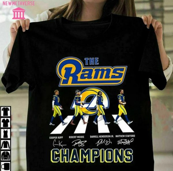 The Rams Champions Super Bowl 2022 Signature T-Shirt