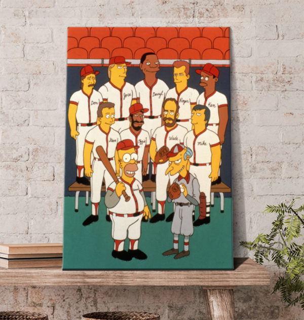 The Simpsons Homer At The Bat Poster Canvas