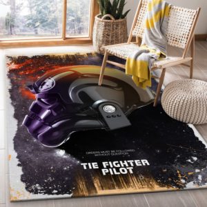 Tie Fighter Pilot Star Wars Helmets Arts Area Rug Carpet