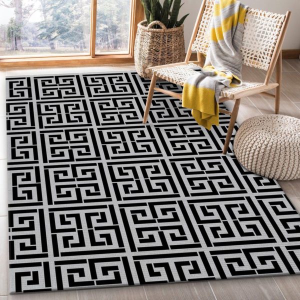 Versace Logo Background Area Rug Carpet