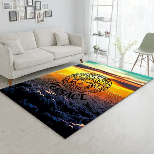 Versace Sunset Background Area Rug Carpet