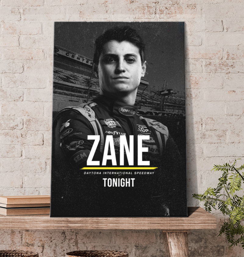 Zane Smith Daytona International Speedway Tonight Poster Canvas Zane Smith Daytona International Speedway Tonight Poster Canvas