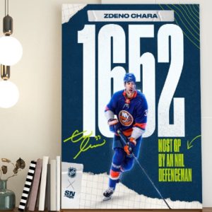 Zdeno Chara NHL All Time Leader 1652 Games Played Defenceman Poster Canvas