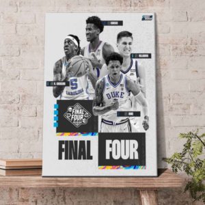 2022 Mens Final Four March Madness Poster Canvas