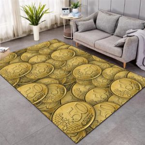 50 Euro Cent Money Rug Home Decor