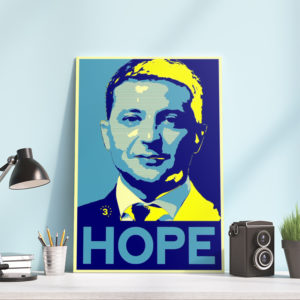 A True President And Hero For Democracy Volodymyr Zelensky Poster Canvas