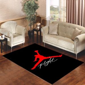 Air Jordan Flight Area Rug Carpet  For Living Room