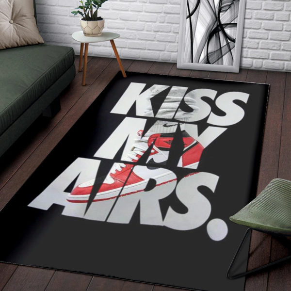 Air Jordan Kiss My Airs Rug Home Decor