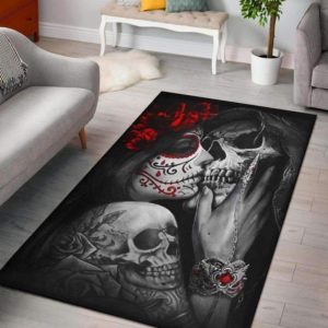 Amore Premium Skull Area Rug Carpet