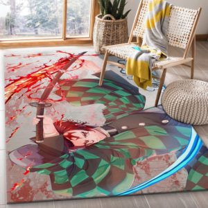 Anime Demon Slayer Area Rug Carpet For Bedroom