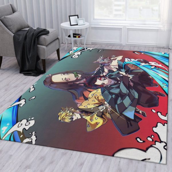Anime Demon Slayer Area Rug Carpet For Living Room Home Decor