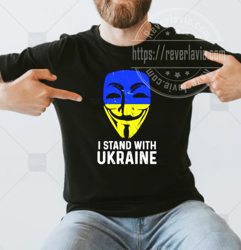 Anonymous I stand with Ukraine Unisex T-shirt Anonymous I stand with Ukraine Unisex T-shirt