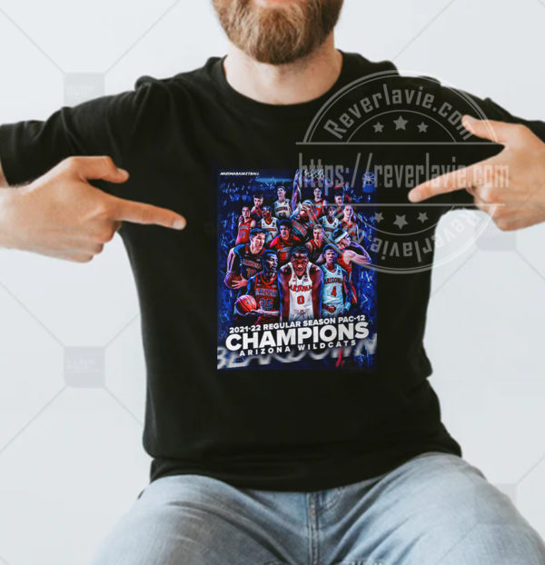 Arizona Wildcats 2021 2022 Regular Season Pac 12 Champions T-shirt