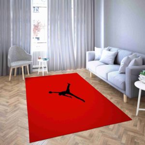 Basketball Icon Area Rug Carpet For Living Room