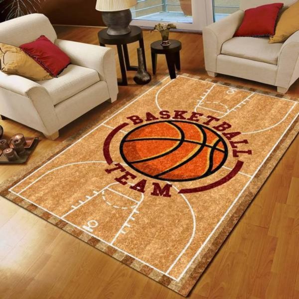 Basketball Team Rectangle Area Rug Carpet