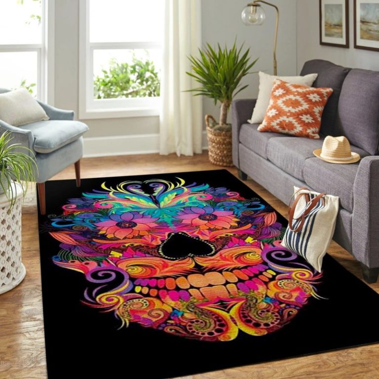 Halloween Skull Cartoon Area Rug Carpet - REVER LAVIE