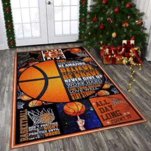 Believe Basketball Rectangle Rug Carpet