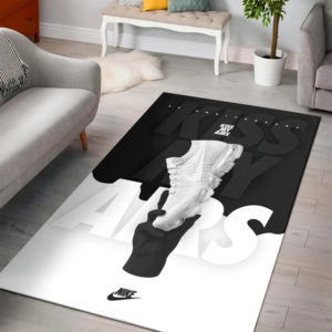 Black And White Kiss My Airs Rug Home Decor