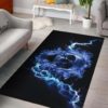 Flower Skull Pattern Area Rug Carpet