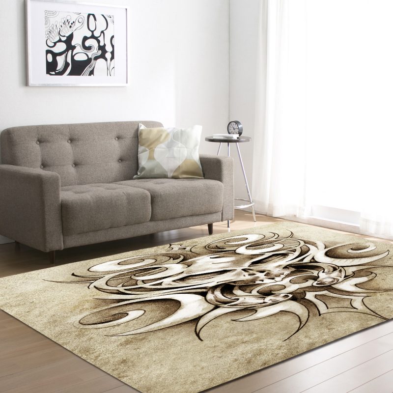 Brightly Colored Skull Area Rug Carpet Brightly Colored Skull Area Rug Carpet