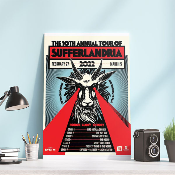 Buy Official Poster Of The 2022 Tour Of Sufferlandria Poster Canvas