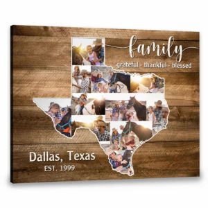 Canvas Personalized Custom Photo Collage Wall Art For Living Room Decor