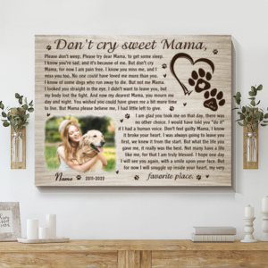 Canvas Personalized Dog Memorial Gifts Custom Pet Photo Wall Art