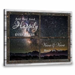 Canvas Personalized Star Map Generator Anniversary Wall Art