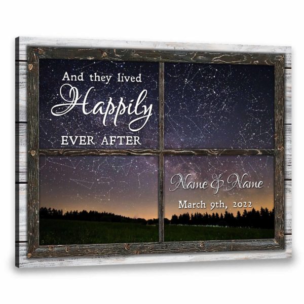 Canvas Personalized The Night We Met Star Map Anniversary Wall Art