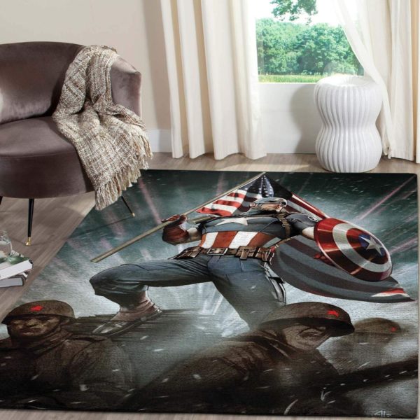 Captain America Fight For Peace Rug Home Decor