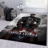 Captain American Marvel Logo Style Rug Home Decor