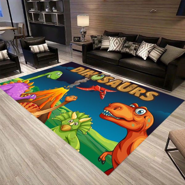 Cartoon Dinosaurs Rug Home For Living Room