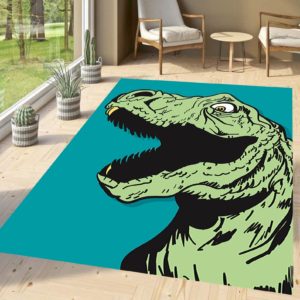 Cartoon T-Rex Dinosaurs Are Rug Home Decor