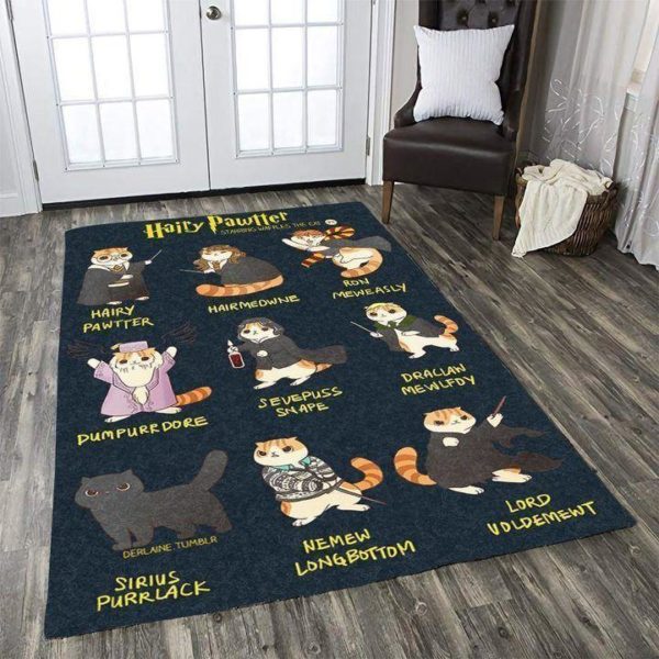 Cats Of Witchs Harry Potter Rug Home Decor