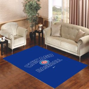 Chicago Cubs Wallpaper Baseball Area Rug Carpet